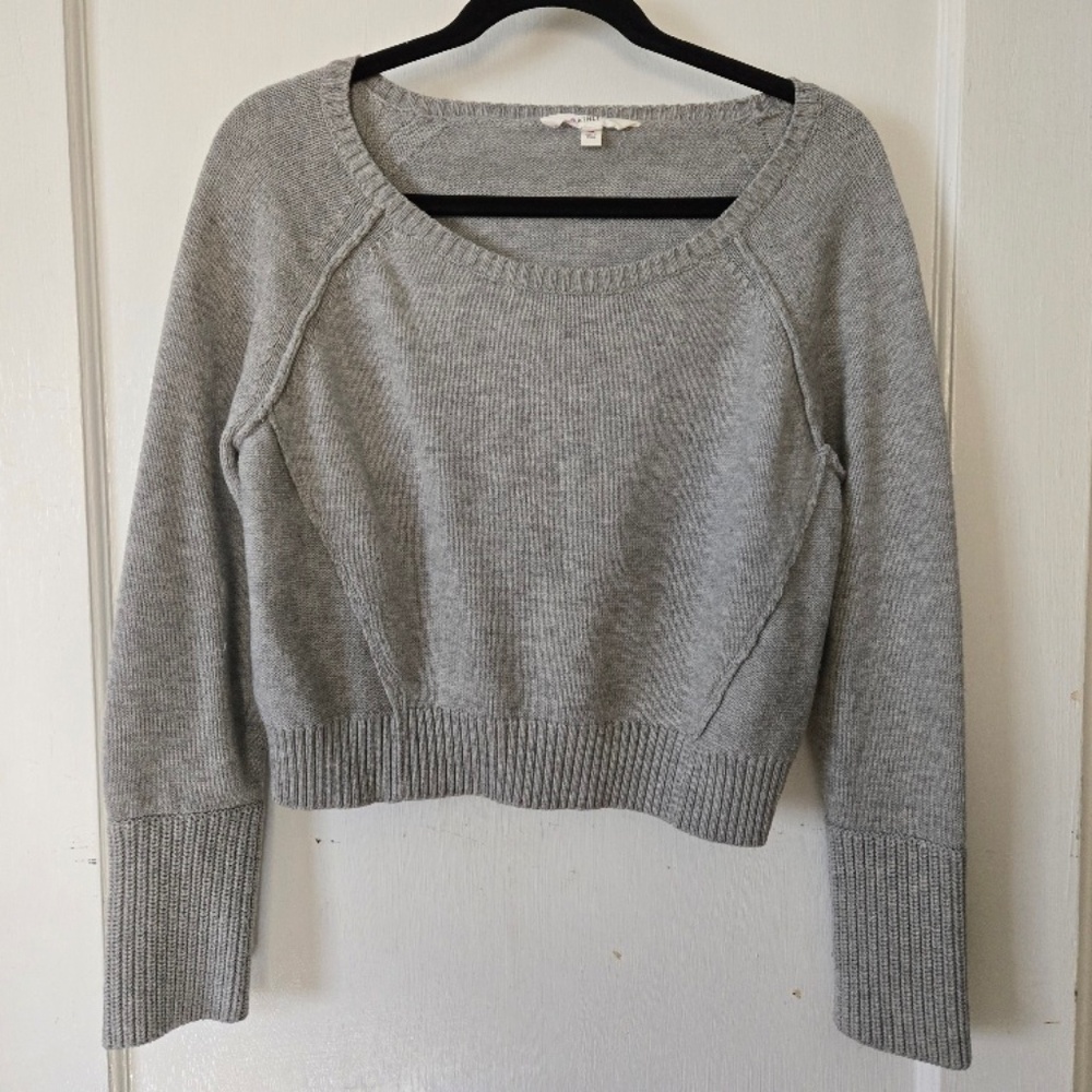 Athleta Cropped Gray Sweater - Size M